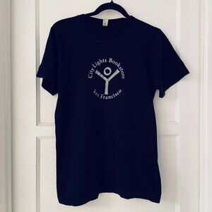 AMERICAN APPAREL - CITY LIGHTS BOOKSTORE Unisex Cotton T-Shirt -  Small